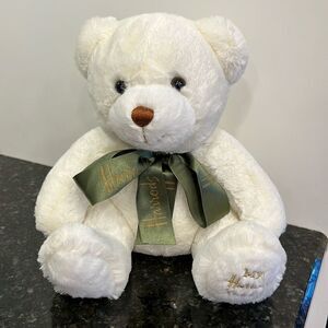 HARRODS White Luxury My Teddy Bear Plush.  10”
